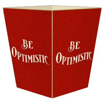 Be Optimistic Wastepaper Basket