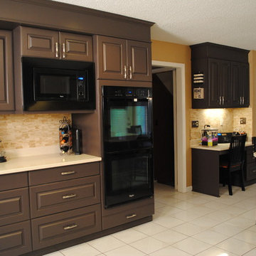 Golden Oak to Espresso Brown Cabinet