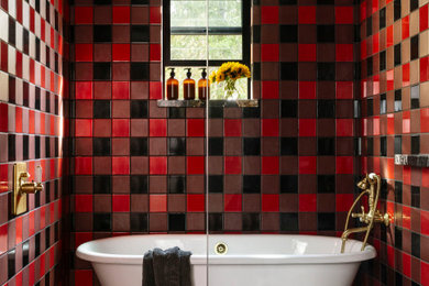 Inspiration for a rustic bathroom remodel in Other
