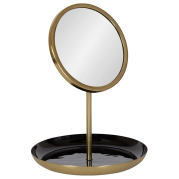 Laranya Tabletop Mirror, Black/Gold 11x15