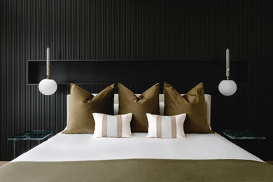 Bedroom - modern bedroom idea in Austin
