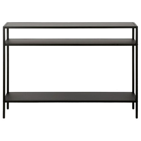 Henn&Hart 42" Blackened Bronze Metal Console Table