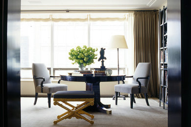 Inspiration for a transitional living room remodel in New York