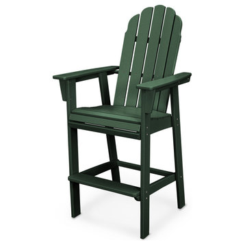 POLYWOOD Vineyard Adirondack Bar Chair, Green