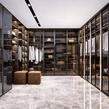 High-End Custom Walk-in Closet Systems by VelArt, Miami