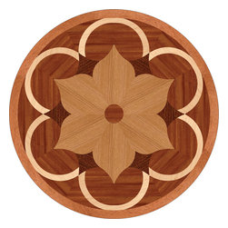 Oshkosh Designs - Charleston Wood Medallion, 36" Unfinished, 5/16" Thick - Floor Medallions And Inlays