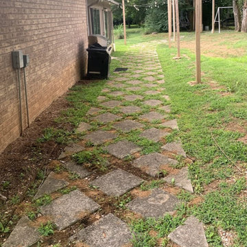 Backyard Pathway Before
