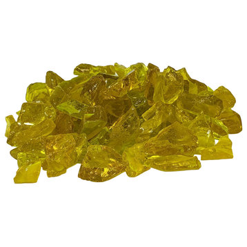 Fireglass Nuggets 1" to 2" 10 lbs for Fire Pit, Yellow