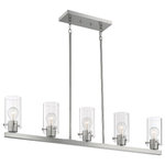Nuvo Lighting - Nuvo Lighting 60/7176 Sommerset - 5 Light Island - Sommerset; 5 Light; Island Pendant Fixture; BrusheSommerset 5 Light Is Brushed Nickel Clear *UL Approved: YES Energy Star Qualified: n/a ADA Certified: n/a  *Number of Lights: Lamp: 5-*Wattage:60w A19 Medium Base bulb(s) *Bulb Included:No *Bulb Type:A19 Medium Base *Finish Type:Brushed Nickel