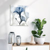 "Blue Xray Floral" Frameless Free Floating Panel Graphic Wall Art, 24"x24"