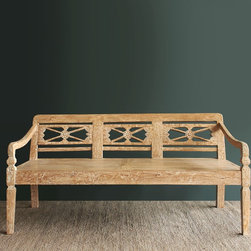 Nomad Village - Large Carved Bench - Indoor Benches