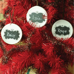Chalkboard Ornaments (Set Of 3) - Christmas Ornaments