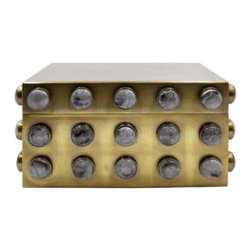 Worlds Away - Worlds Away Alba Brass Box - Decorative Boxes