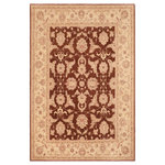 Bareens Designer Rugs - Classic Ziegler Jenette Brown Beige Hand-Knotted Wool Rug - 8'2'' x 9'8'' - Enhance the ambiance of your home with this magnificent Persian-influenced Turkish hand-knotted rug made by skilled artisans capable of creating the most exceptional vegetable dyes and hand-spun wool. This exquisite handmade rug is a one-of-a-kind Peshawar Kafkaz, otherwise identified as Chobi, Chobi Peshawar, Oushak, or Ziegler rug. These handmade rugs are crafted in Pakistan utilizing superior-quality wool imported from Australia, New Zealand, and Korea in two types of weaves: the Persian weave and the Mori weave. This rug is meticulously crafted by hand using the finest natural vegetable dyes extracted from local plants. The artisans use a blend of hand-spun local and fine merino wool, resulting in a rug with a compelling texture, higher lanolin content, and longer staple. The artisans occasionally incorporate natural or artificial silk into the pile to enhance specific motifs. The finished product is an awe-inspiring execution of flawless design and an understated palette that exudes elegance.