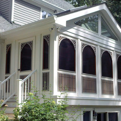 Screened Porch With Architectural Inserts - Awnings