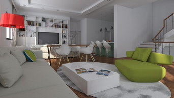 Contemporary Open Plan Room