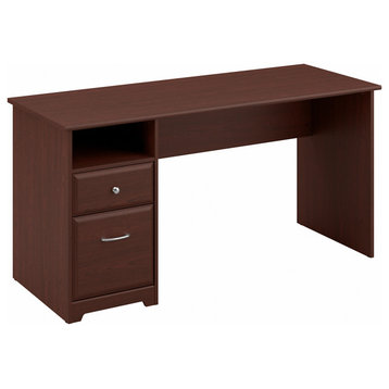 Cabot Computer Desk With Drawers, Harvest Cherry