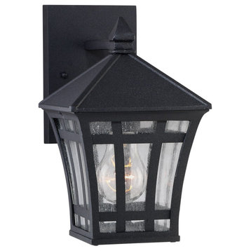 Sea Gull Herrington 1-Light Outdoor Wall Lantern 88131-12, Black