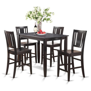 5-Piece Counter Height Table Set, High Table And 4 Stools