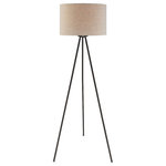 Lite Source - Lite Source LS-82065D/BRZ Tullio - One Light Floor Lamp - Floor Lamp, Dark Bronze/Light Beige Linen Shade, E27 A 100W.  Shade Included: YesTullio One Light Floor Lamp Dark Bronze Light Beige Linen Shade *UL Approved: YES *Energy Star Qualified: n/a  *ADA Certified: n/a  *Number of Lights: Lamp: 1-*Wattage:100w E27 A bulb(s) *Bulb Included:No *Bulb Type:E27 A *Finish Type:Dark Bronze