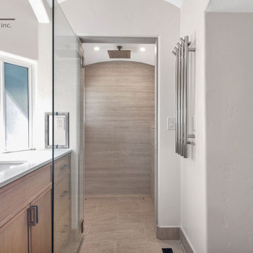 Warm Contemporary Bathroom Renovations in San Jose, CA