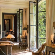 Black iron doors