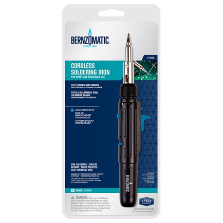 Bernzomatic ST500 Cordless Soldering Iron, Black