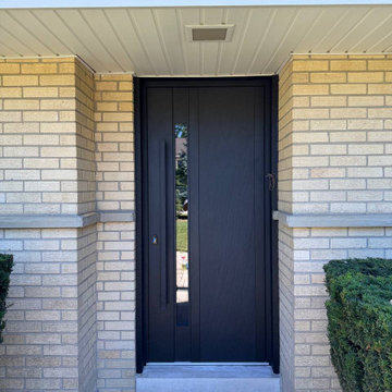Dekton 0163 Ardesia Nero - Modern steel exterior door