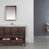 Burnaby Bath Vanity With Dappled Gray Granite Top, 49"