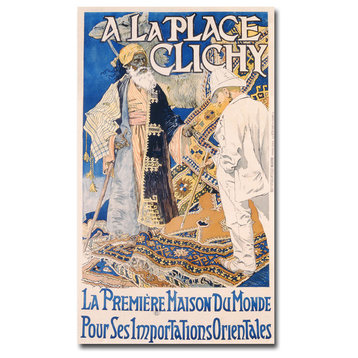 'A La Place Clinchy, 1890' Canvas Art by Eugene Grasset