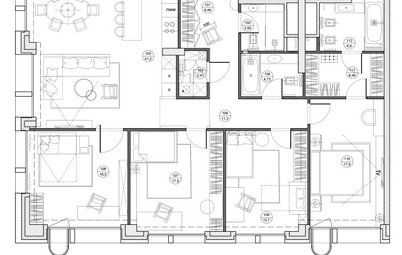Поиск планировки: Семейная квартира с тремя детскими— 4 плана