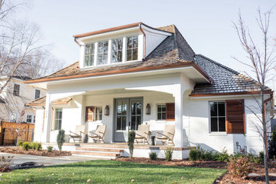 Mid-sized arts and crafts porch idea in Charlotte