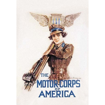 The Motor-Corps of America- Fine Art Giclee Print 16" x 24"