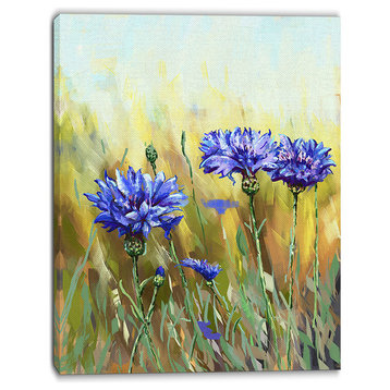 "Cornflowers in Full Bloom" Canvas Print, 30"x40"
