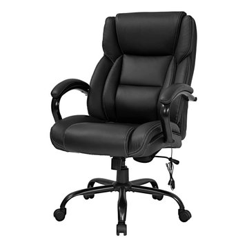 Ergonomic Office Chair, PU Leather Seat With Massaging Function & Lumbar Support