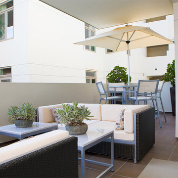Contemporary Pasadena Condo Patio
