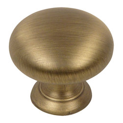Cosmas - Cosmas 4950BAB Brushed Antique Brass Cabinet Knob, Set of 10 - Cabinet And Drawer Knobs