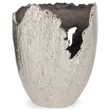 Terra Metal Vase Small Nickel