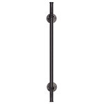 BarnDoorz - 24" Gila Barn Door Pull Handle - The 24" Gila Barn Door Pull Handle is made of real hand-wrought iron with black finish. The 24" Gila barn door pull handle is durable and can complement any design theme. This handle is compatible with most barn door styles. The 24" Gila door handle may be "touched up" with any exterior grade metal paint, such as Rustoleum if needed. The 24" Gila Barn Door Pull Handle comes with all installation screws necessary for installing