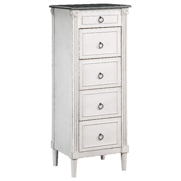 Furniture of America Scandi Vintage Wood Flip-Top Chest in Antique White