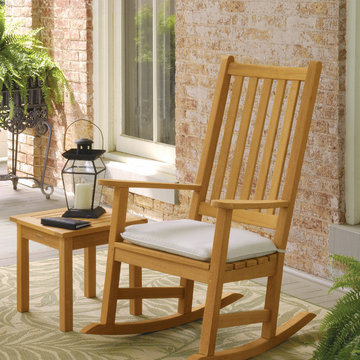 Franklin Rocking Chair and Classic End Table on Patio