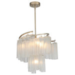 Maxim Lighting - Victoria 7-Light Pendant - Cascading Waterfall glass shades are suspended from a frame finished in our popular Golden Silver. This elegant collection spans design genres from contemporary to traditional which gives it universal appeal.