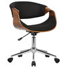 Armen Living Geneva Modern Faux Leather Office Chair in Black