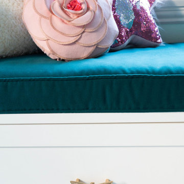 Custom Built-ins with a Whimsical Wallcovering