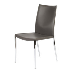 Max-II High Back Dining Chair | Grey (Set of 2) - Dining Chairs