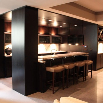 Modern quarter sawn oak bar