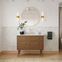 24 Alicante Single Sink Bathroom Vanity, Mid Century Acacia, Radiant