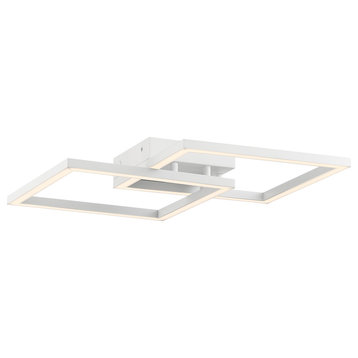 Squared, Ceiling/Wall Mount, 19", White