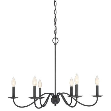 Trade Winds Lighting 6-Light Chandelier In Aged Iron