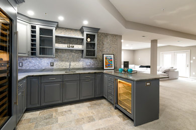 Inspiration for a modern basement remodel in DC Metro